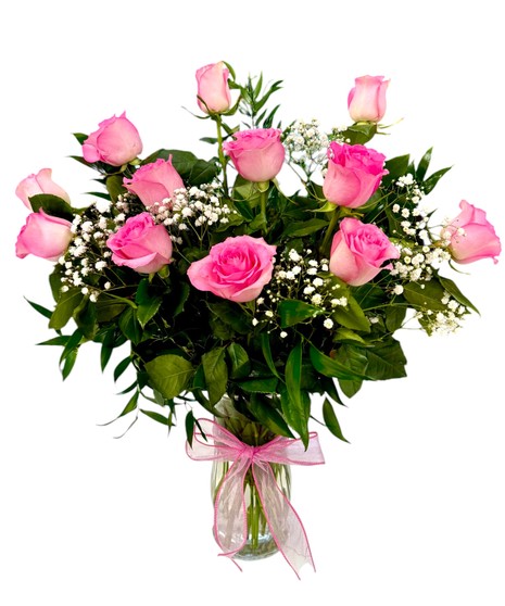 Dozen Pink Roses