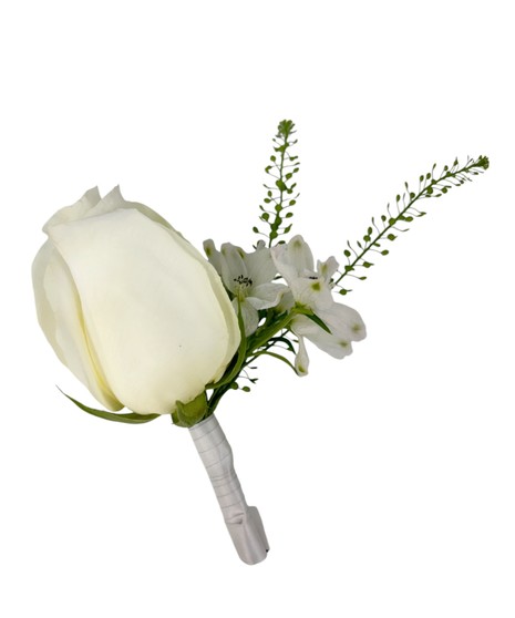 Elegant White Boutonniere