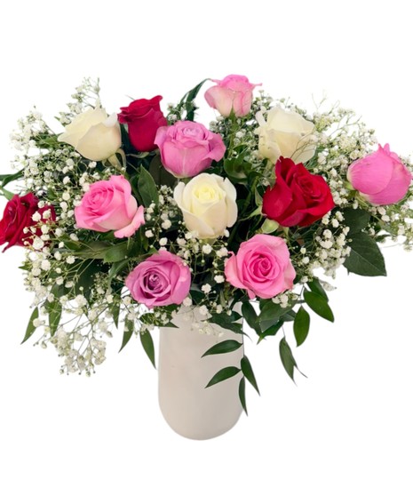 Dozen Long- Stemmed Mixed Roses